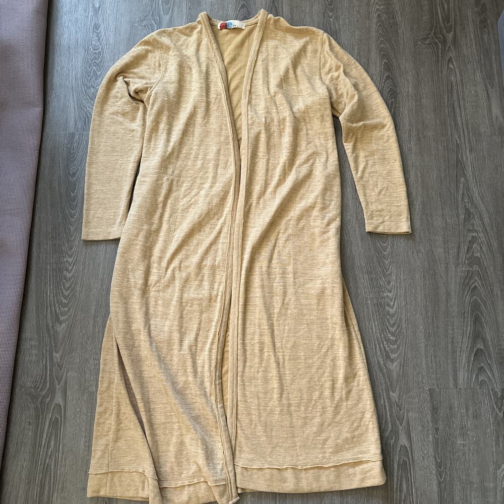 Free‎ people beach Bi Coastal Cardigan in papaya sun- Size Medium Pockets Long